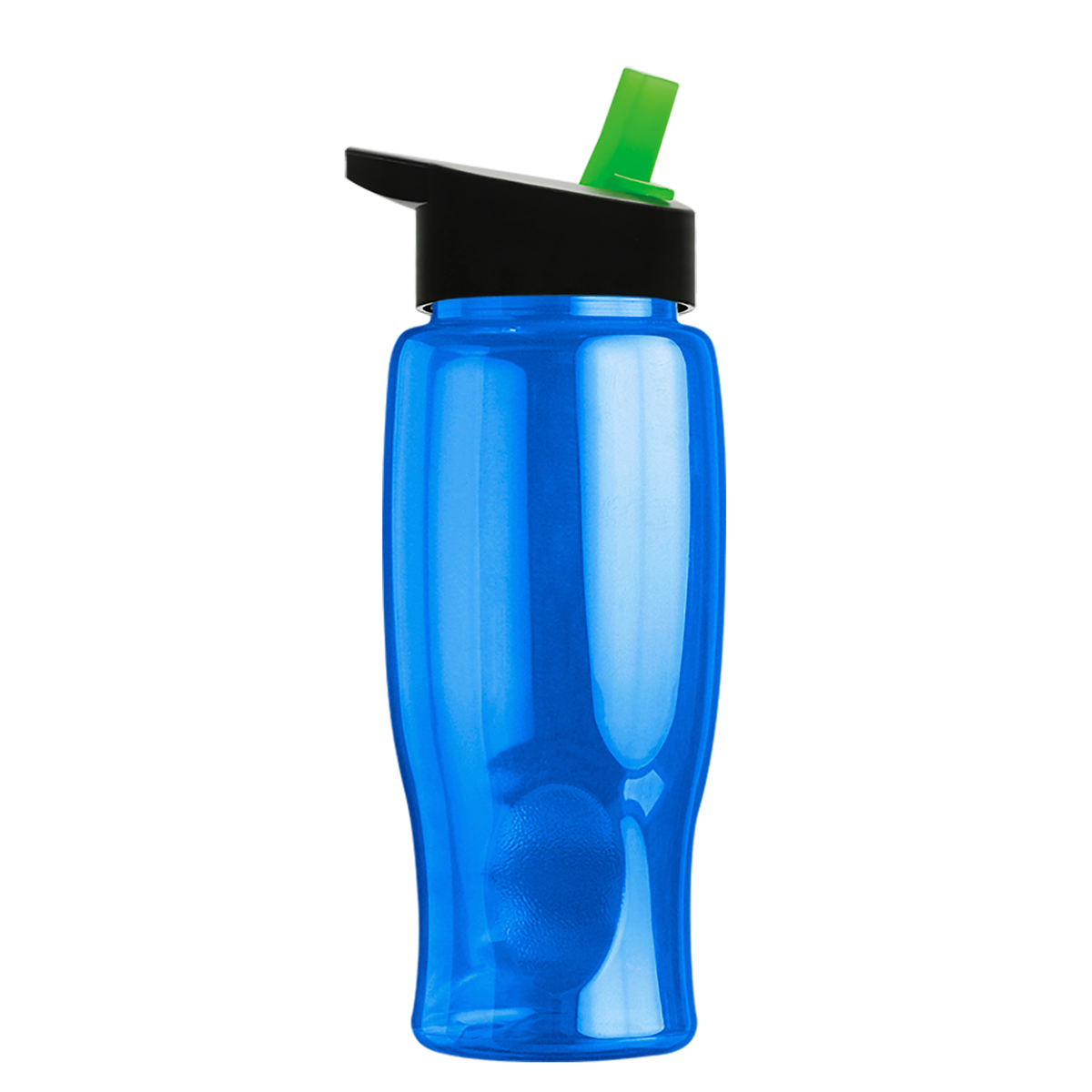 Custom logo Poly+ Bottle with Flip-Straw Lid - 27 oz.