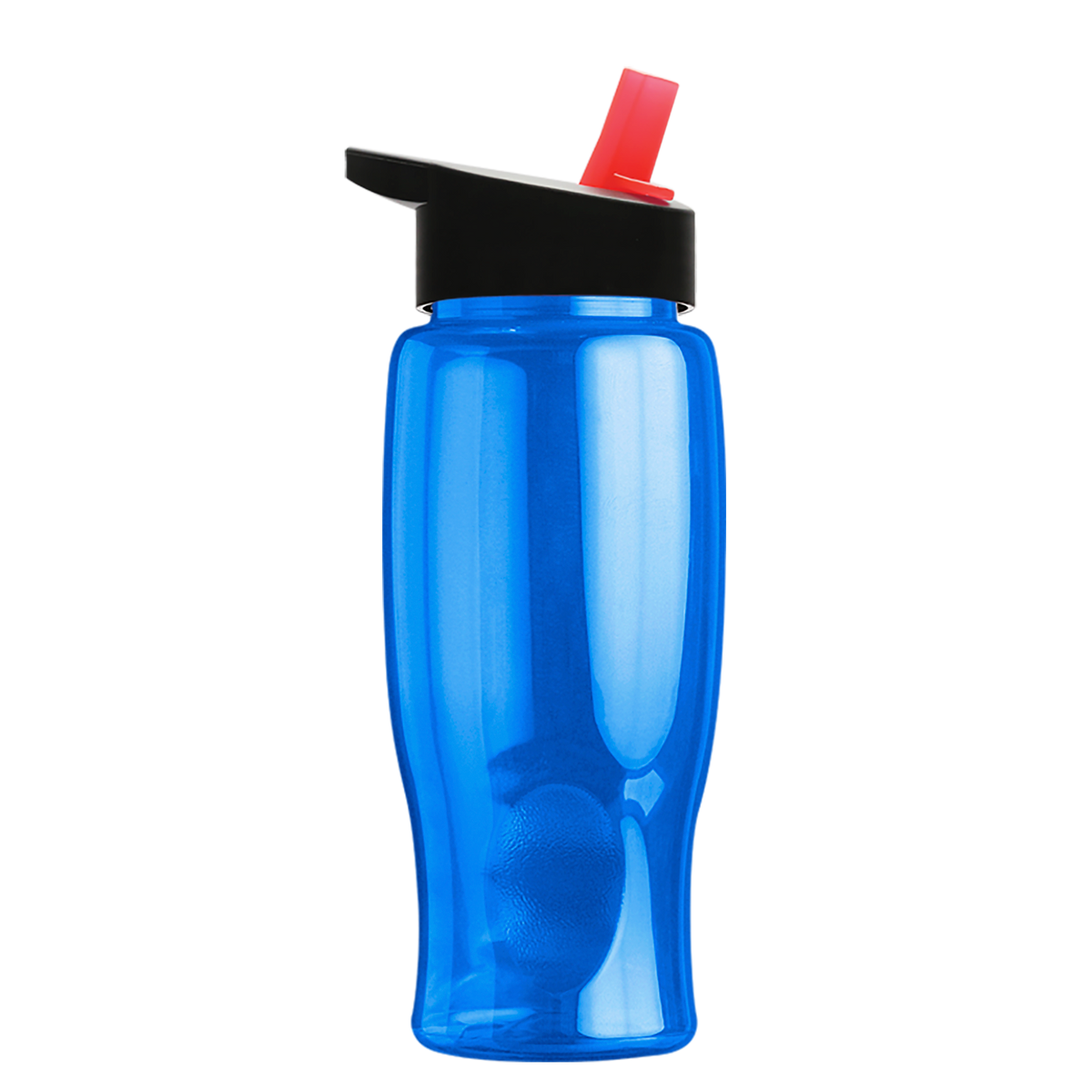 Custom logo Poly+ Bottle with Flip-Straw Lid - 27 oz.