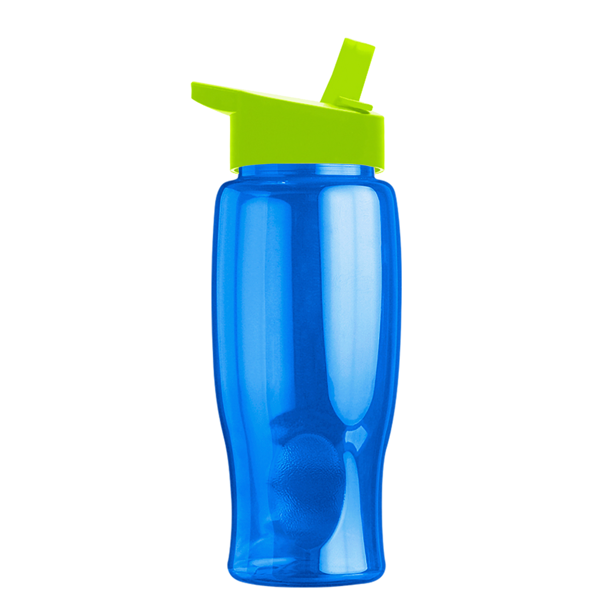 Custom logo Poly+ Bottle with Flip-Straw Lid - 27 oz.
