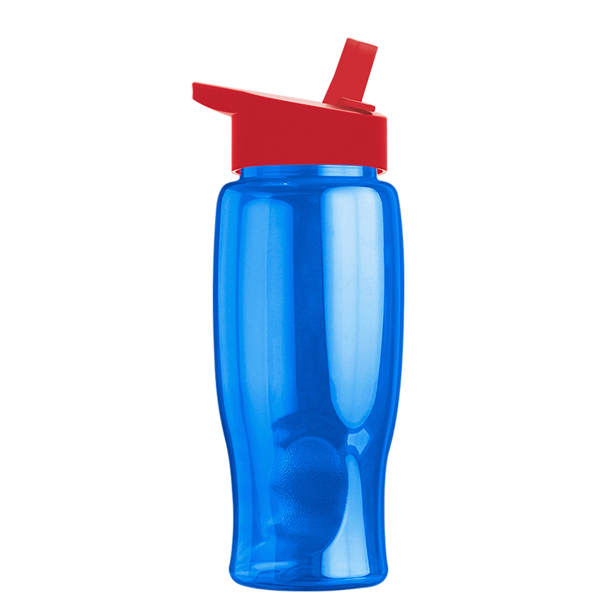 Custom logo Poly+ Bottle with Flip-Straw Lid - 27 oz.