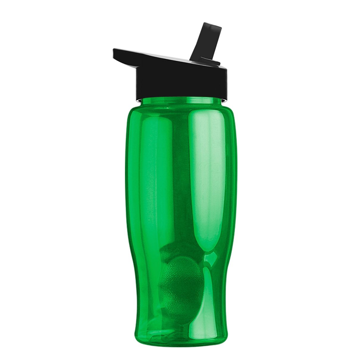 Custom logo Poly+ Bottle with Flip-Straw Lid - 27 oz.
