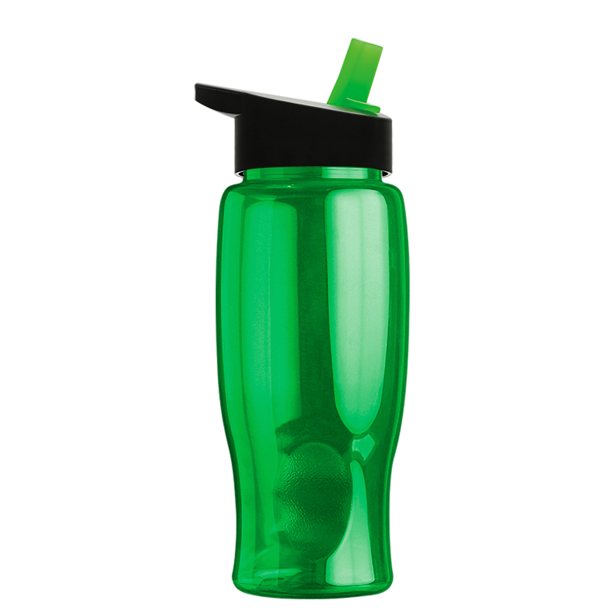 Custom logo Poly+ Bottle with Flip-Straw Lid - 27 oz.