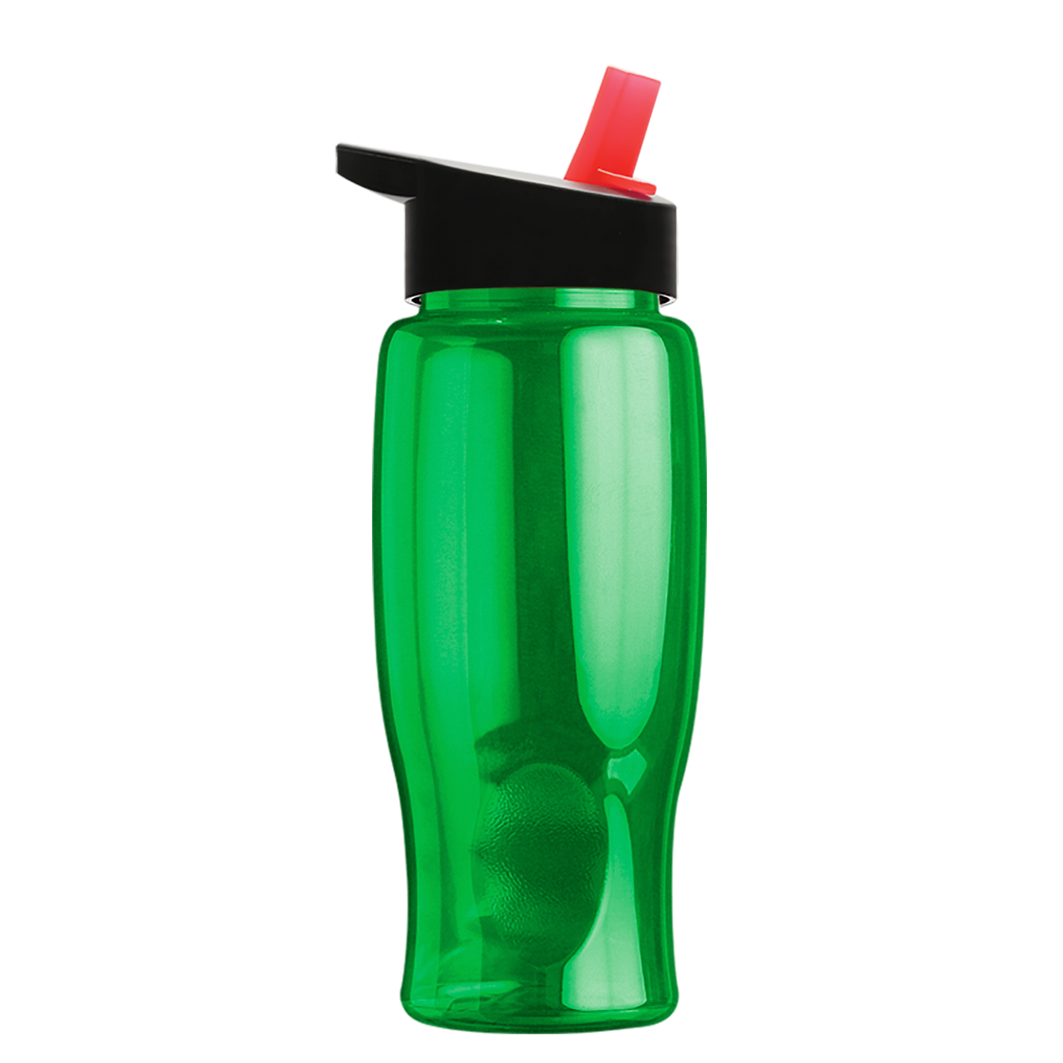 Custom logo Poly+ Bottle with Flip-Straw Lid - 27 oz.