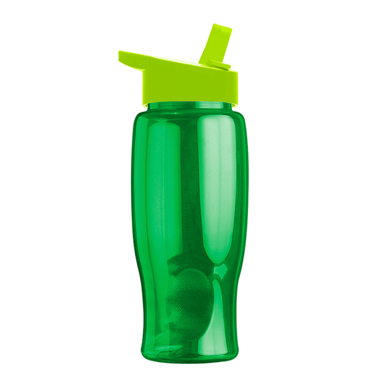 Custom logo Poly+ Bottle with Flip-Straw Lid - 27 oz.