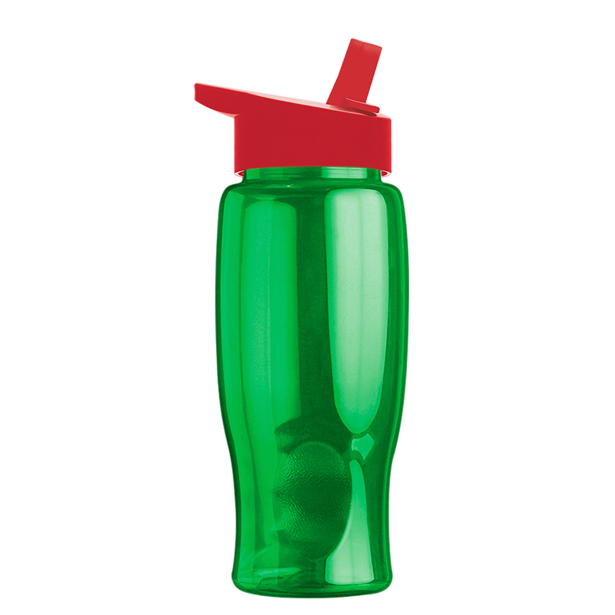 Custom logo Poly+ Bottle with Flip-Straw Lid - 27 oz.
