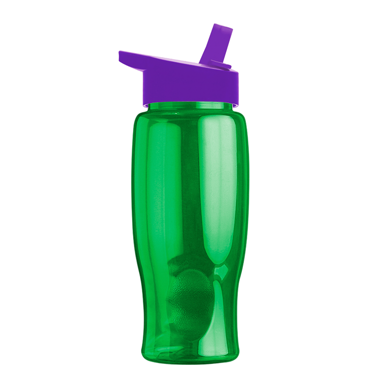 Custom logo Poly+ Bottle with Flip-Straw Lid - 27 oz.