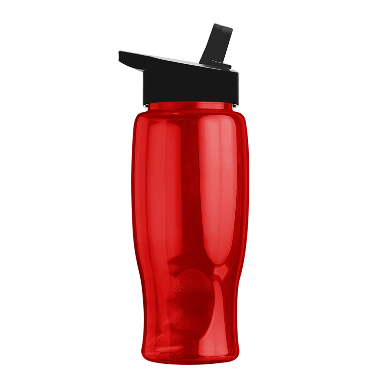 Custom logo Poly+ Bottle with Flip-Straw Lid - 27 oz.
