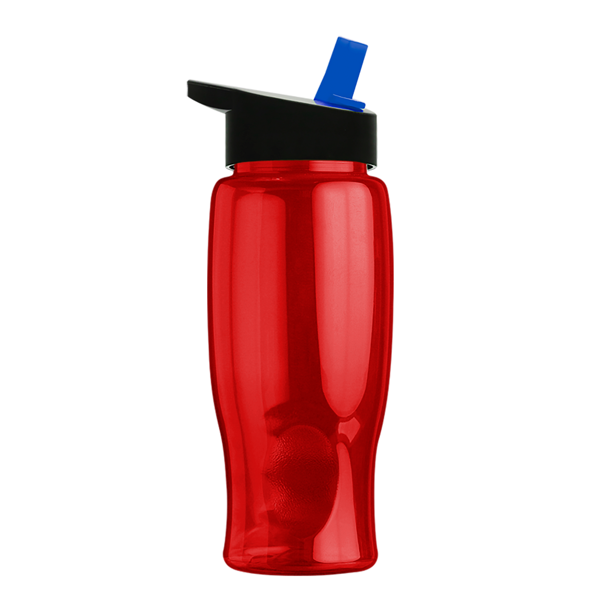 Custom logo Poly+ Bottle with Flip-Straw Lid - 27 oz.