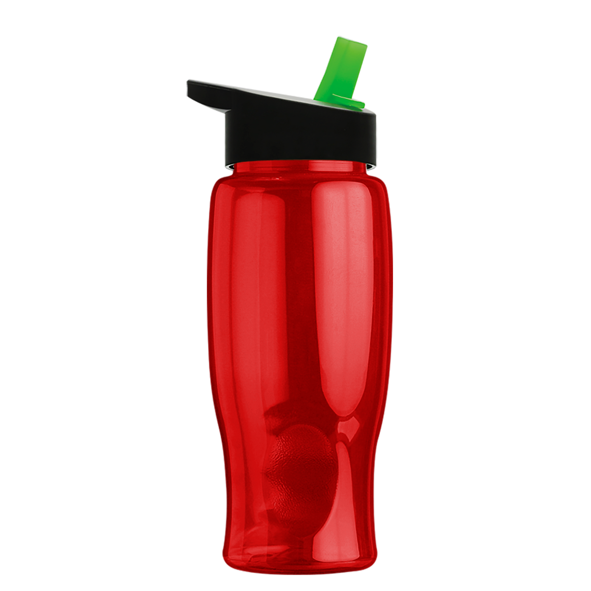 Custom logo Poly+ Bottle with Flip-Straw Lid - 27 oz.