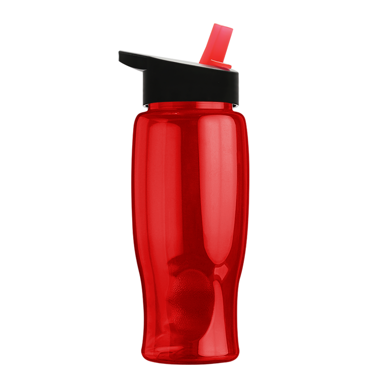 Custom logo Poly+ Bottle with Flip-Straw Lid - 27 oz.