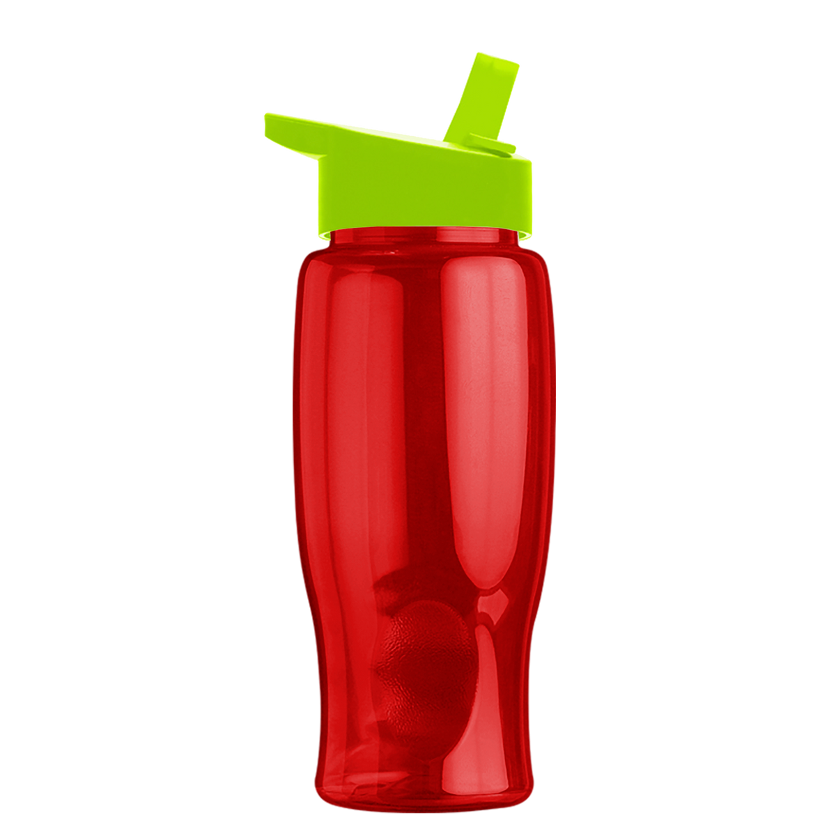 Custom logo Poly+ Bottle with Flip-Straw Lid - 27 oz.