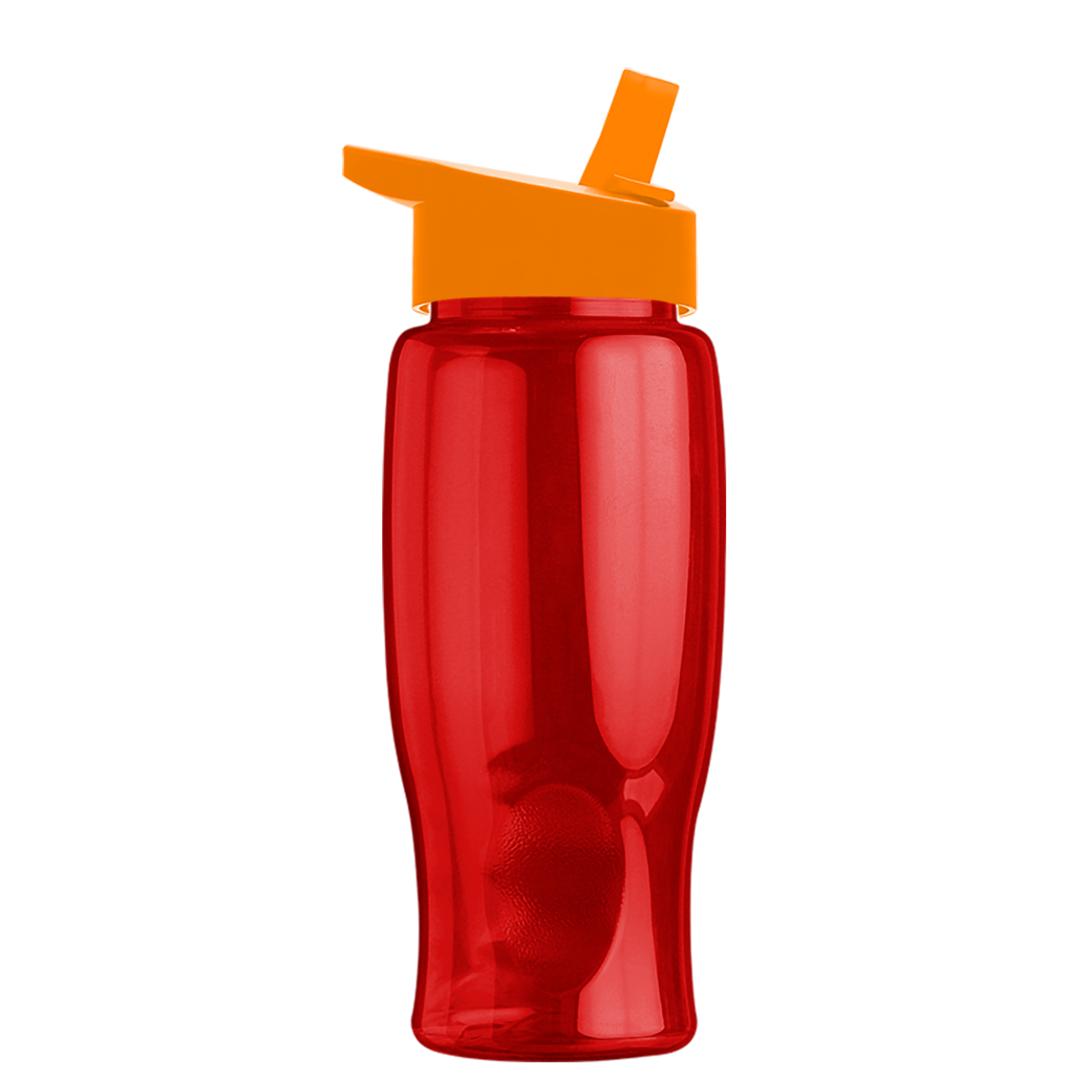 Custom logo Poly+ Bottle with Flip-Straw Lid - 27 oz.