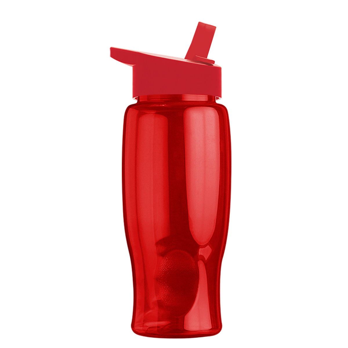 Custom logo Poly+ Bottle with Flip-Straw Lid - 27 oz.