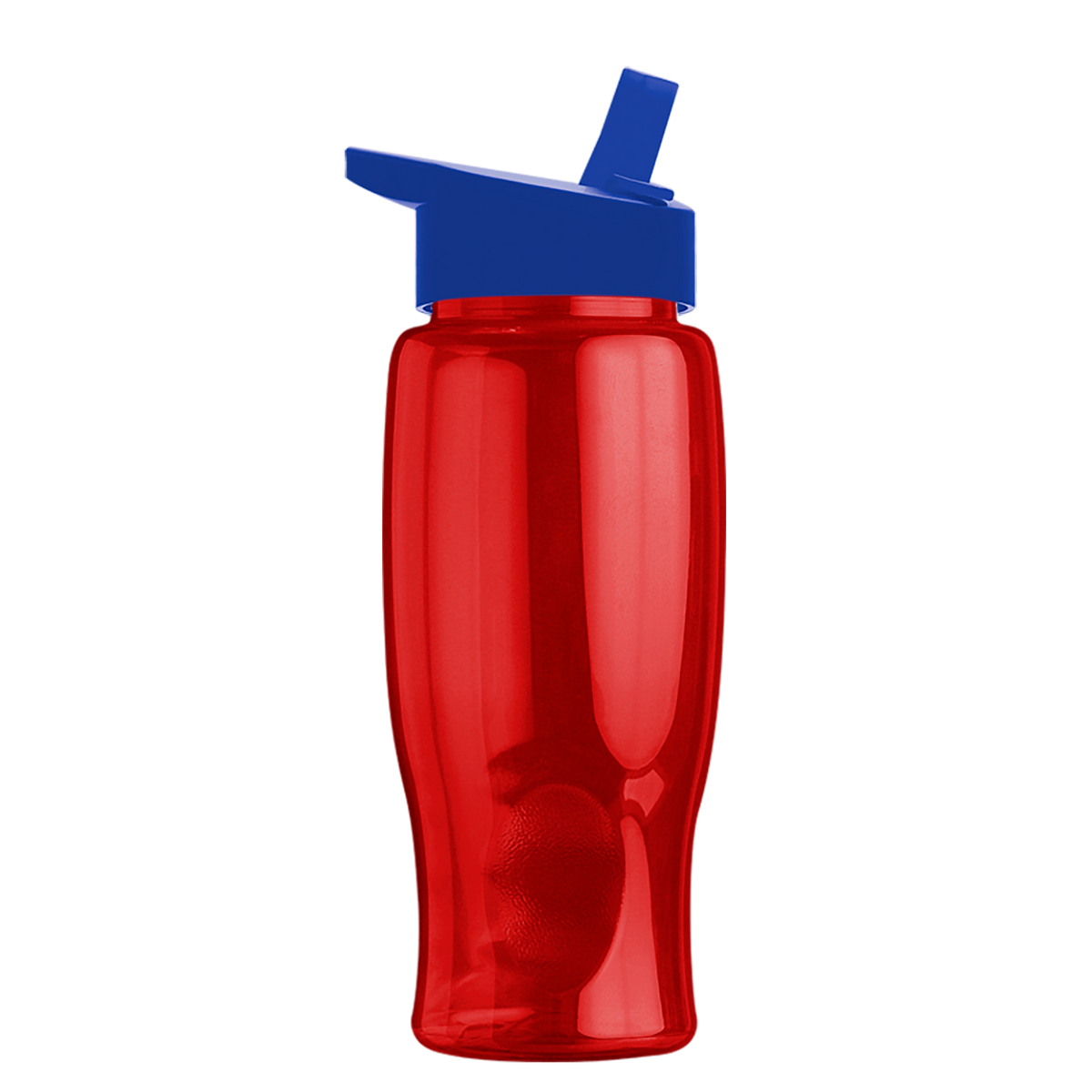 Custom logo Poly+ Bottle with Flip-Straw Lid - 27 oz.