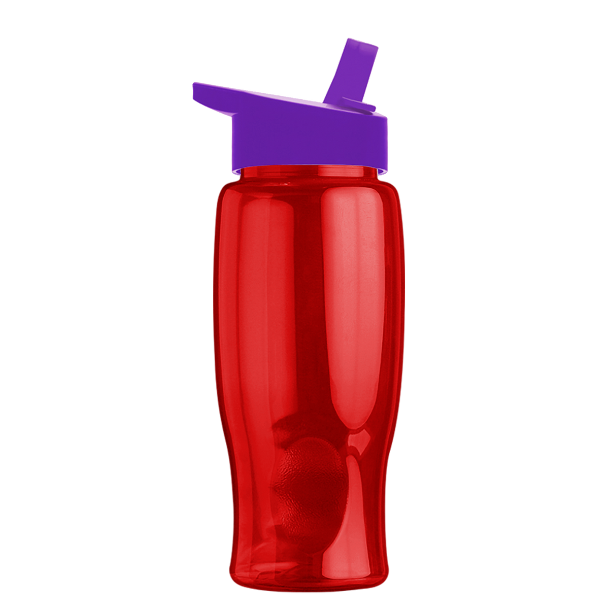 Custom logo Poly+ Bottle with Flip-Straw Lid - 27 oz.
