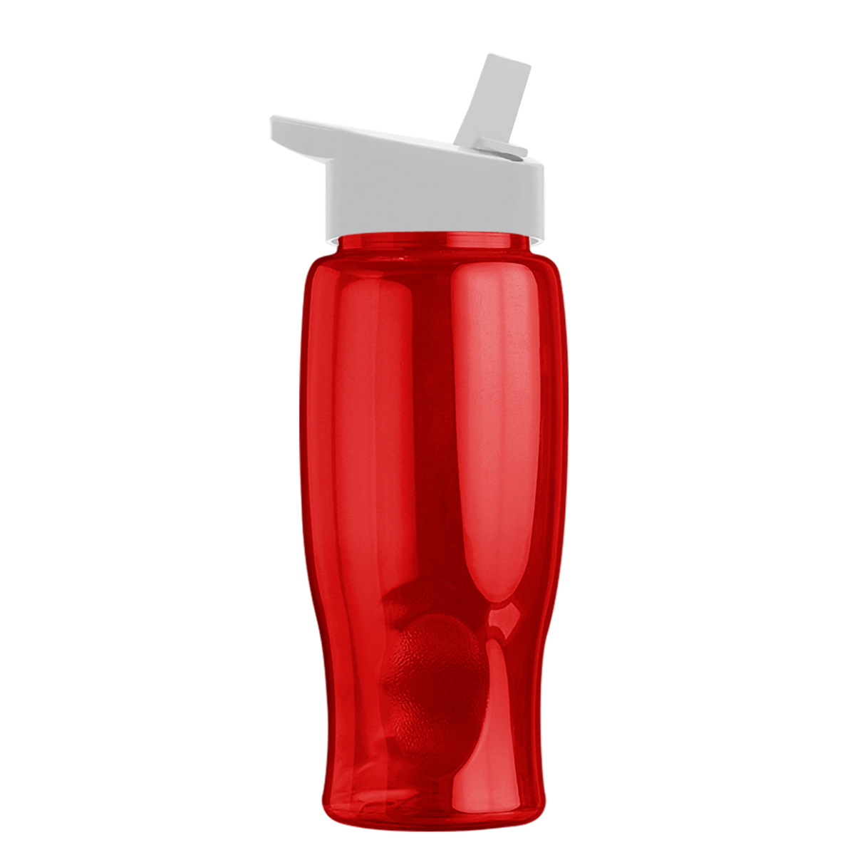 Custom logo Poly+ Bottle with Flip-Straw Lid - 27 oz.