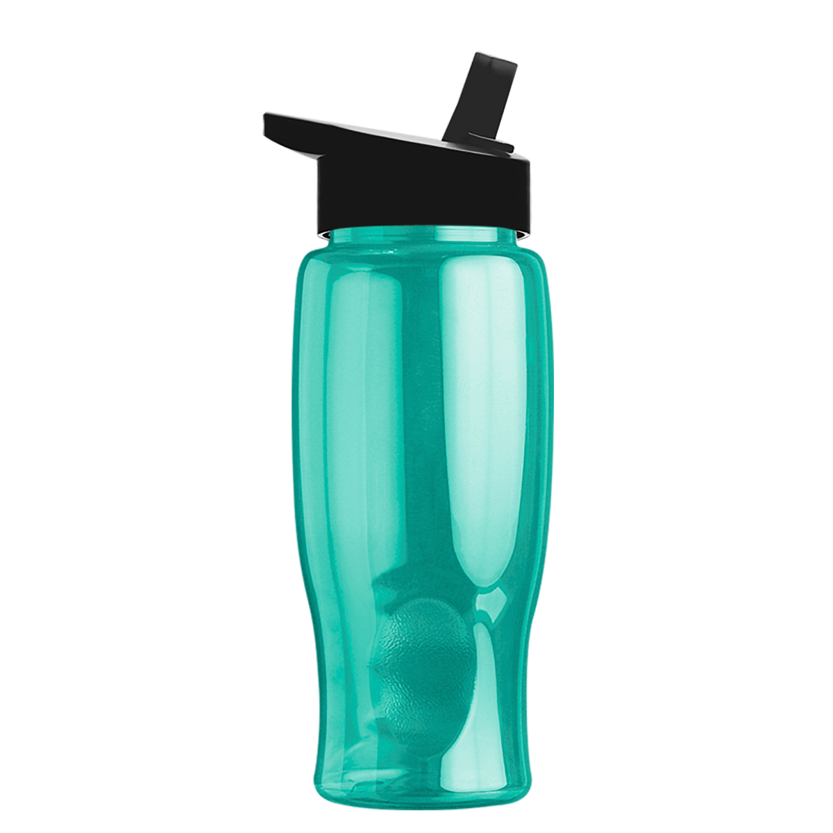 Custom logo Poly+ Bottle with Flip-Straw Lid - 27 oz.