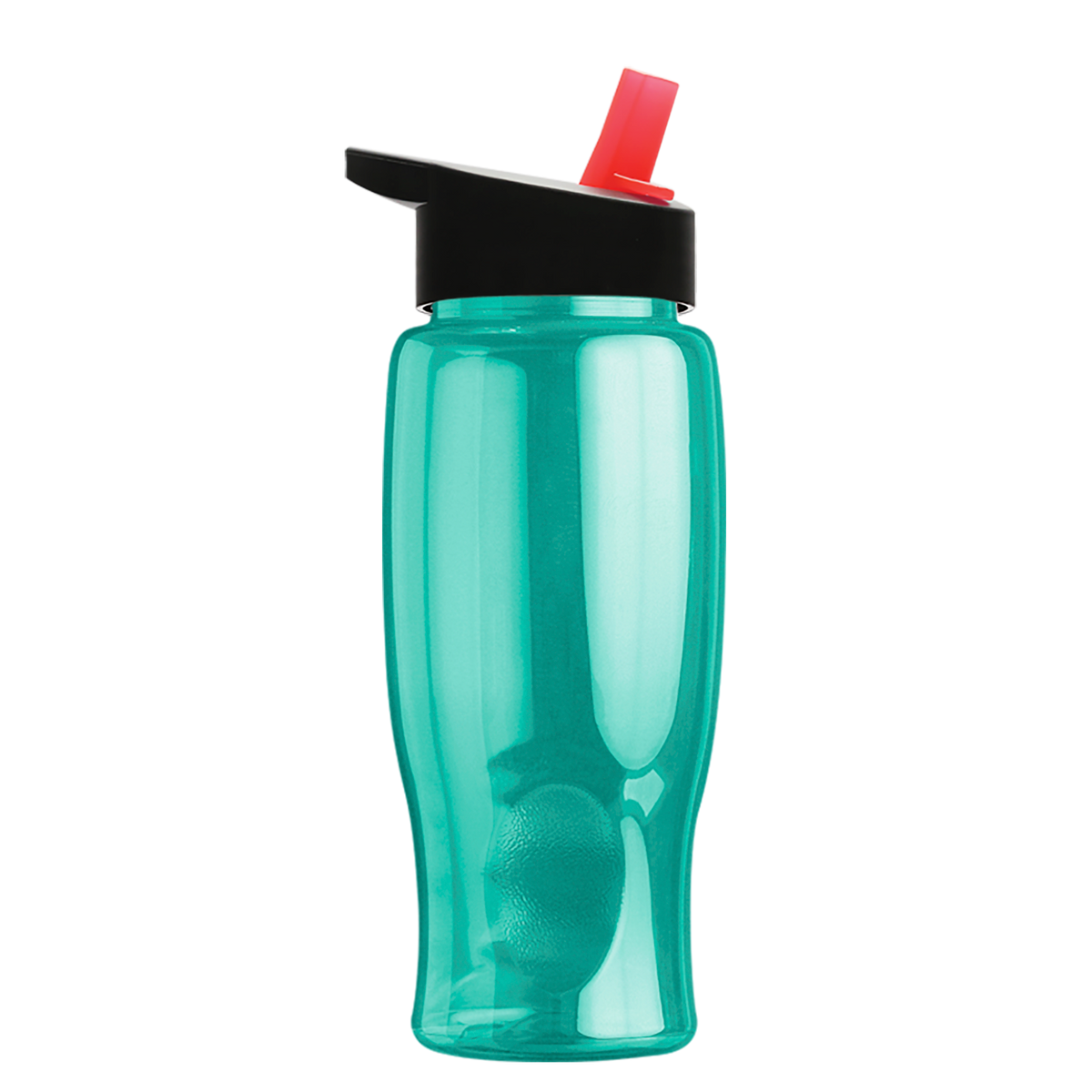 Custom logo Poly+ Bottle with Flip-Straw Lid - 27 oz.