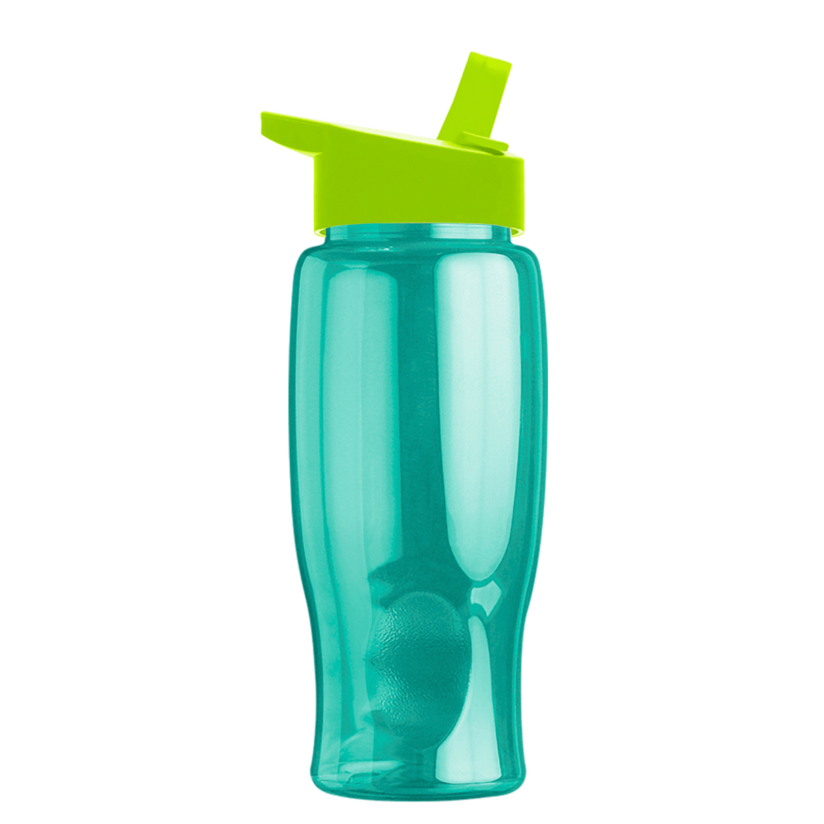 Custom logo Poly+ Bottle with Flip-Straw Lid - 27 oz.