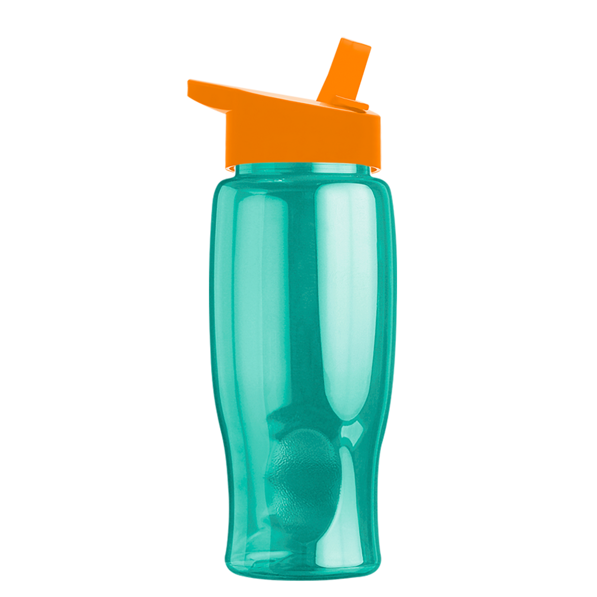Custom logo Poly+ Bottle with Flip-Straw Lid - 27 oz.