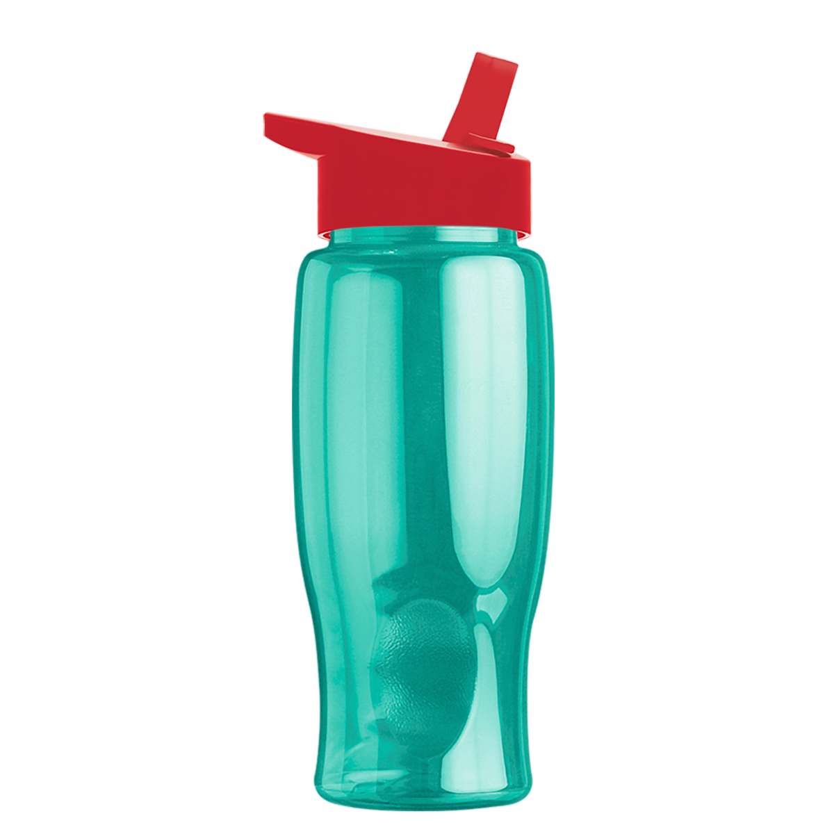 Custom logo Poly+ Bottle with Flip-Straw Lid - 27 oz.