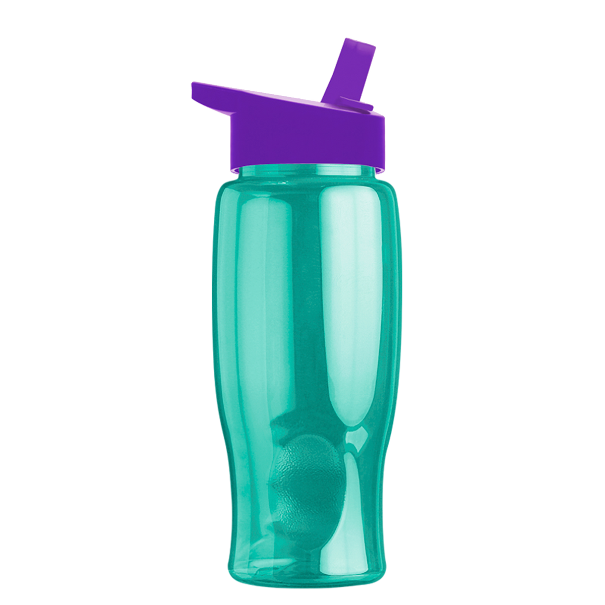Custom logo Poly+ Bottle with Flip-Straw Lid - 27 oz.