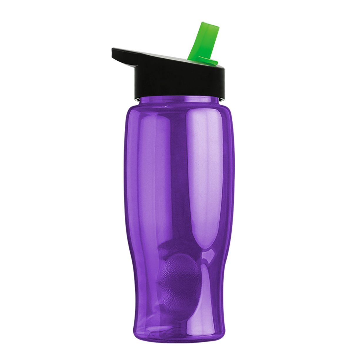 Custom logo Poly+ Bottle with Flip-Straw Lid - 27 oz.