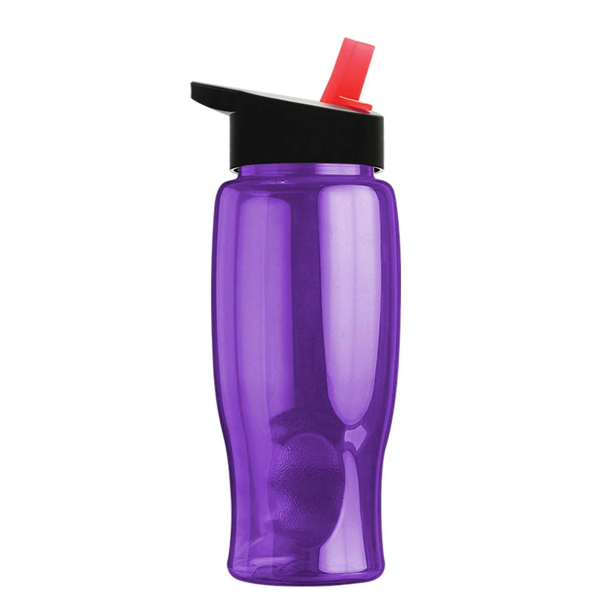 Custom logo Poly+ Bottle with Flip-Straw Lid - 27 oz.