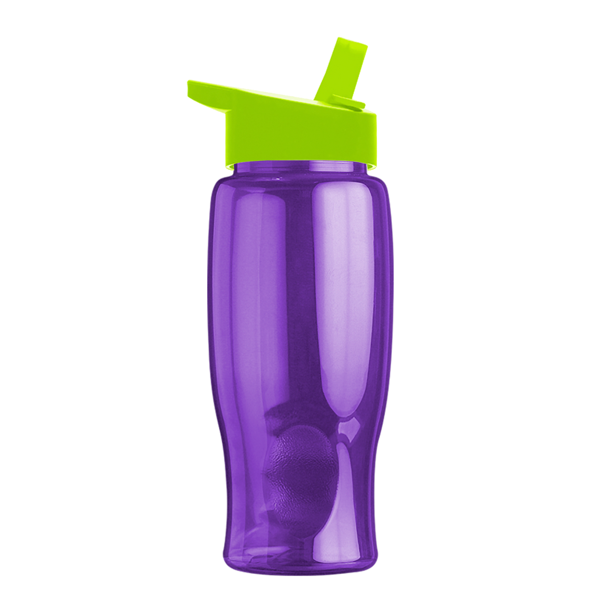 Custom logo Poly+ Bottle with Flip-Straw Lid - 27 oz.