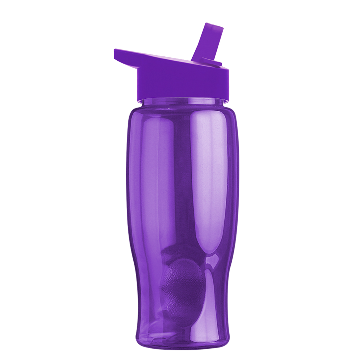Custom logo Poly+ Bottle with Flip-Straw Lid - 27 oz.