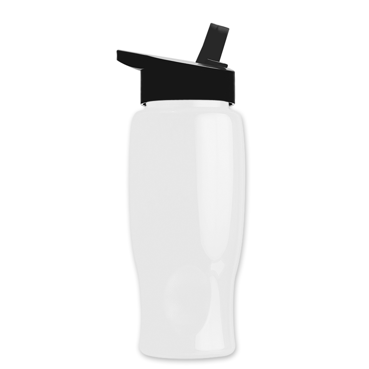 Custom logo Poly+ Bottle with Flip-Straw Lid - 27 oz.
