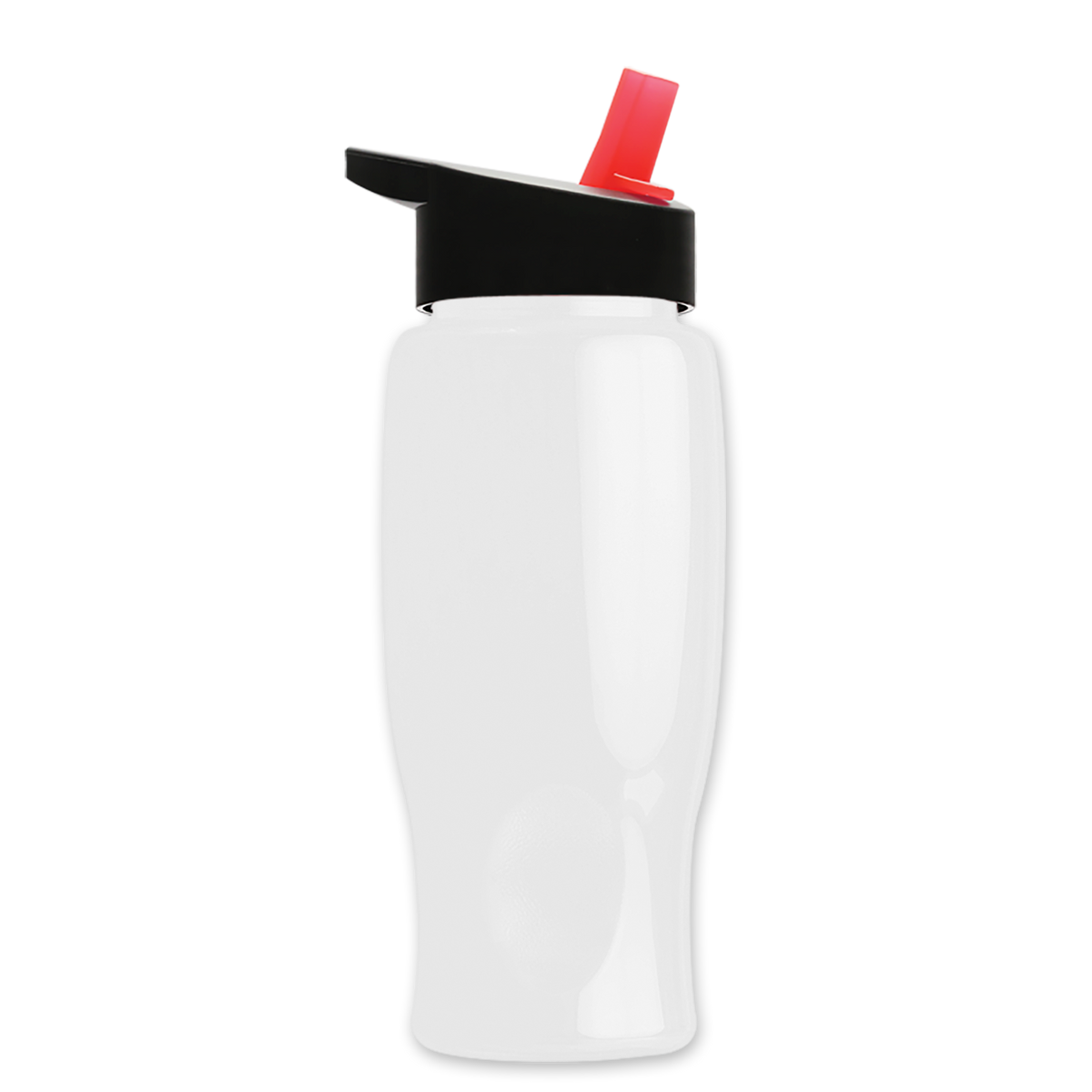 Custom logo Poly+ Bottle with Flip-Straw Lid - 27 oz.