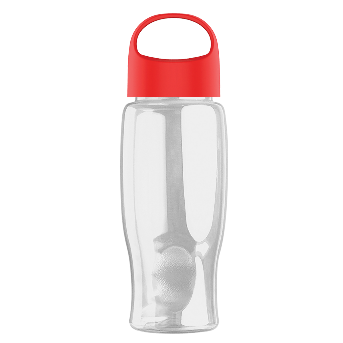Custom logo Poly+ Bottle with Oval Crest Lid - 27 oz.