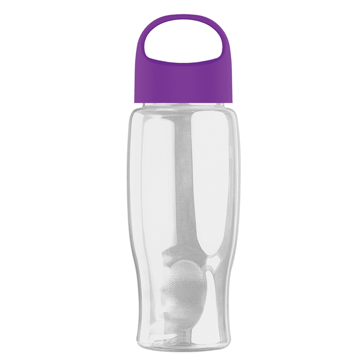 Custom logo Poly+ Bottle with Oval Crest Lid - 27 oz.