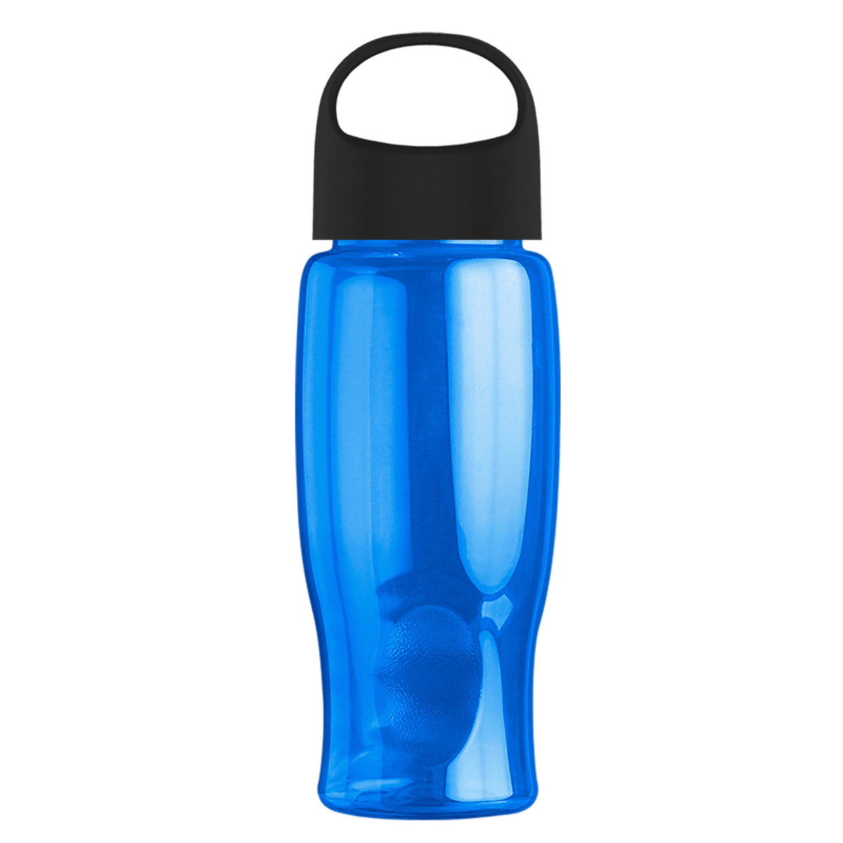 Custom logo Poly+ Bottle with Oval Crest Lid - 27 oz.