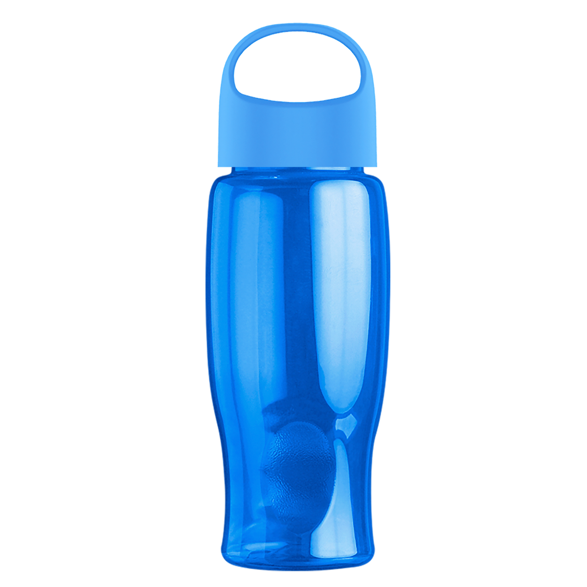 Custom logo Poly+ Bottle with Oval Crest Lid - 27 oz.