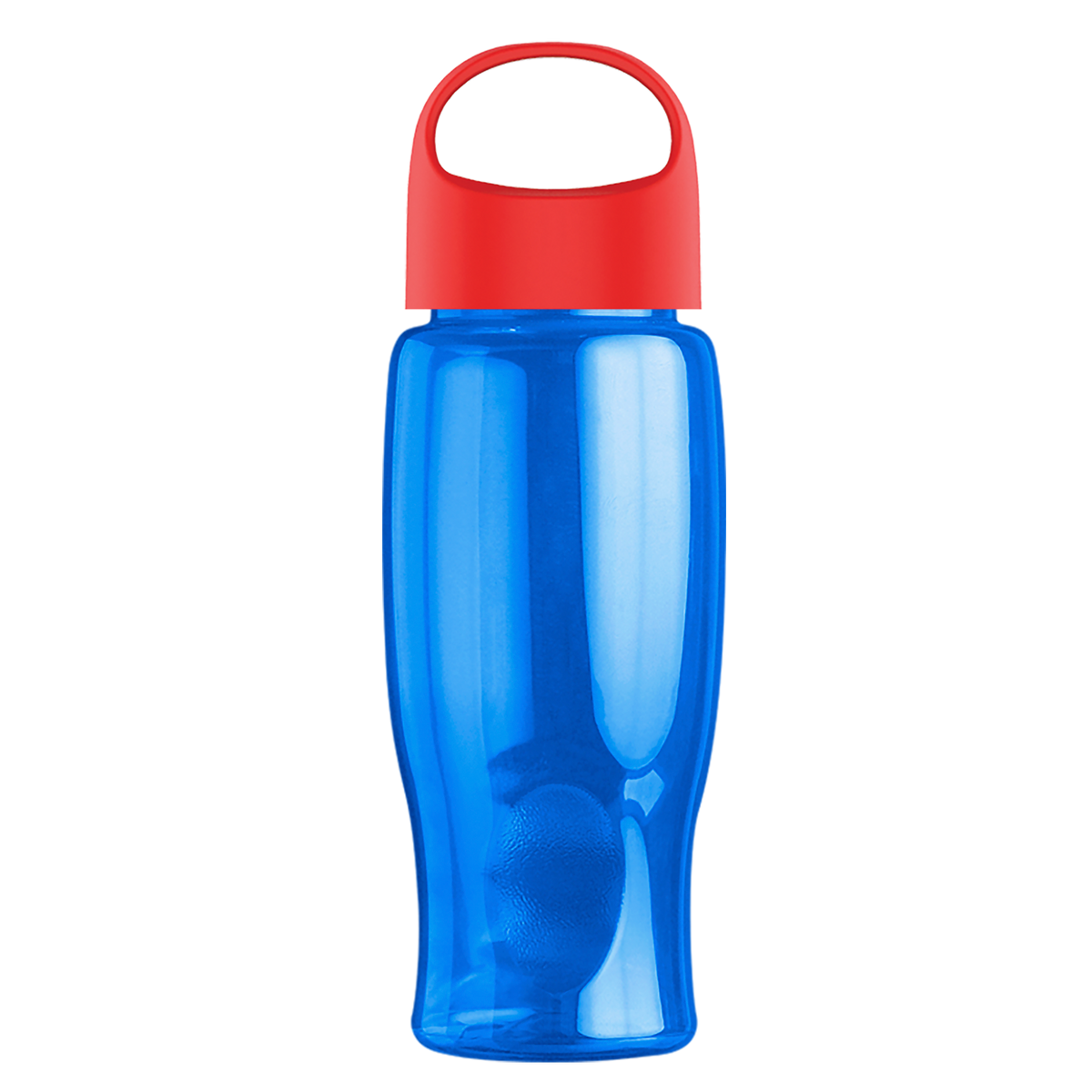 Custom logo Poly+ Bottle with Oval Crest Lid - 27 oz.