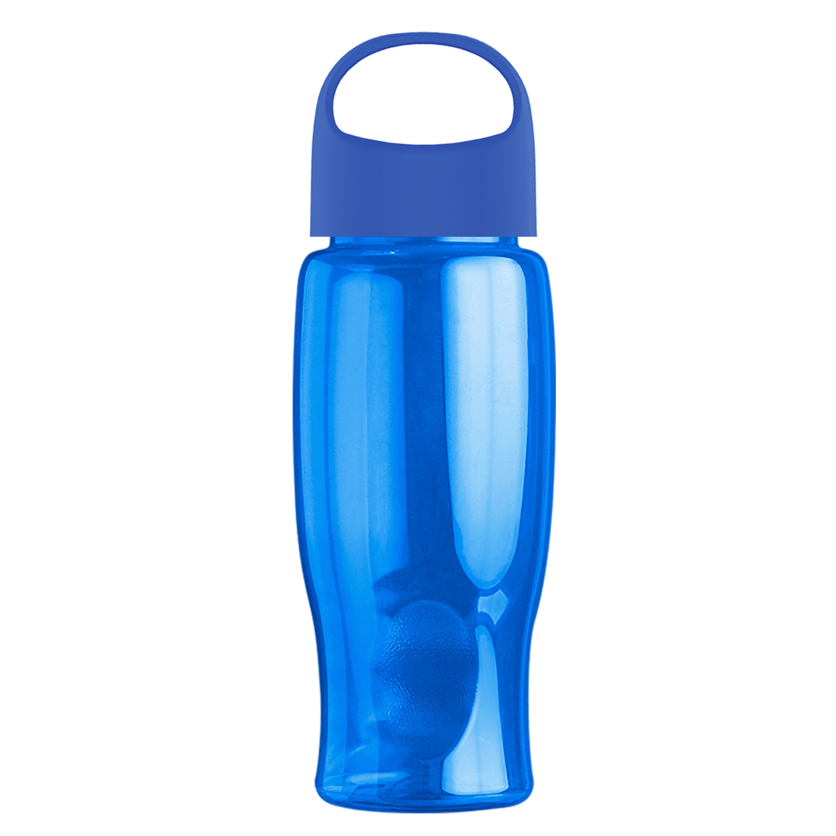 Custom logo Poly+ Bottle with Oval Crest Lid - 27 oz.