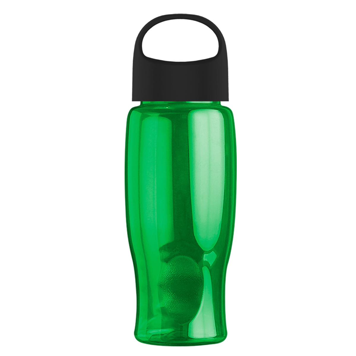 Custom logo Poly+ Bottle with Oval Crest Lid - 27 oz.