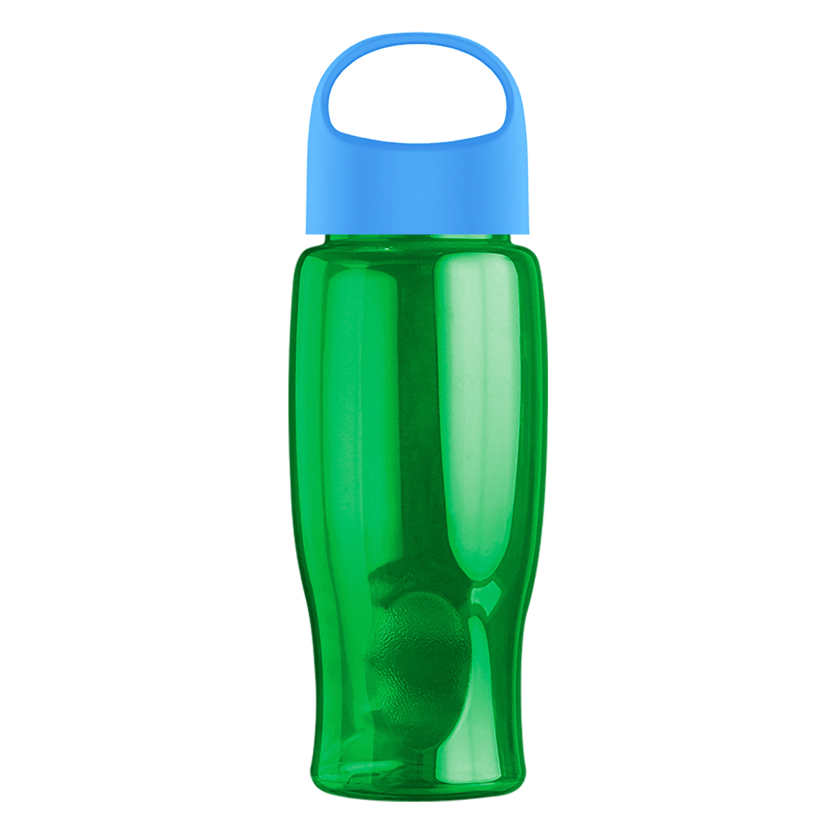 Custom logo Poly+ Bottle with Oval Crest Lid - 27 oz.