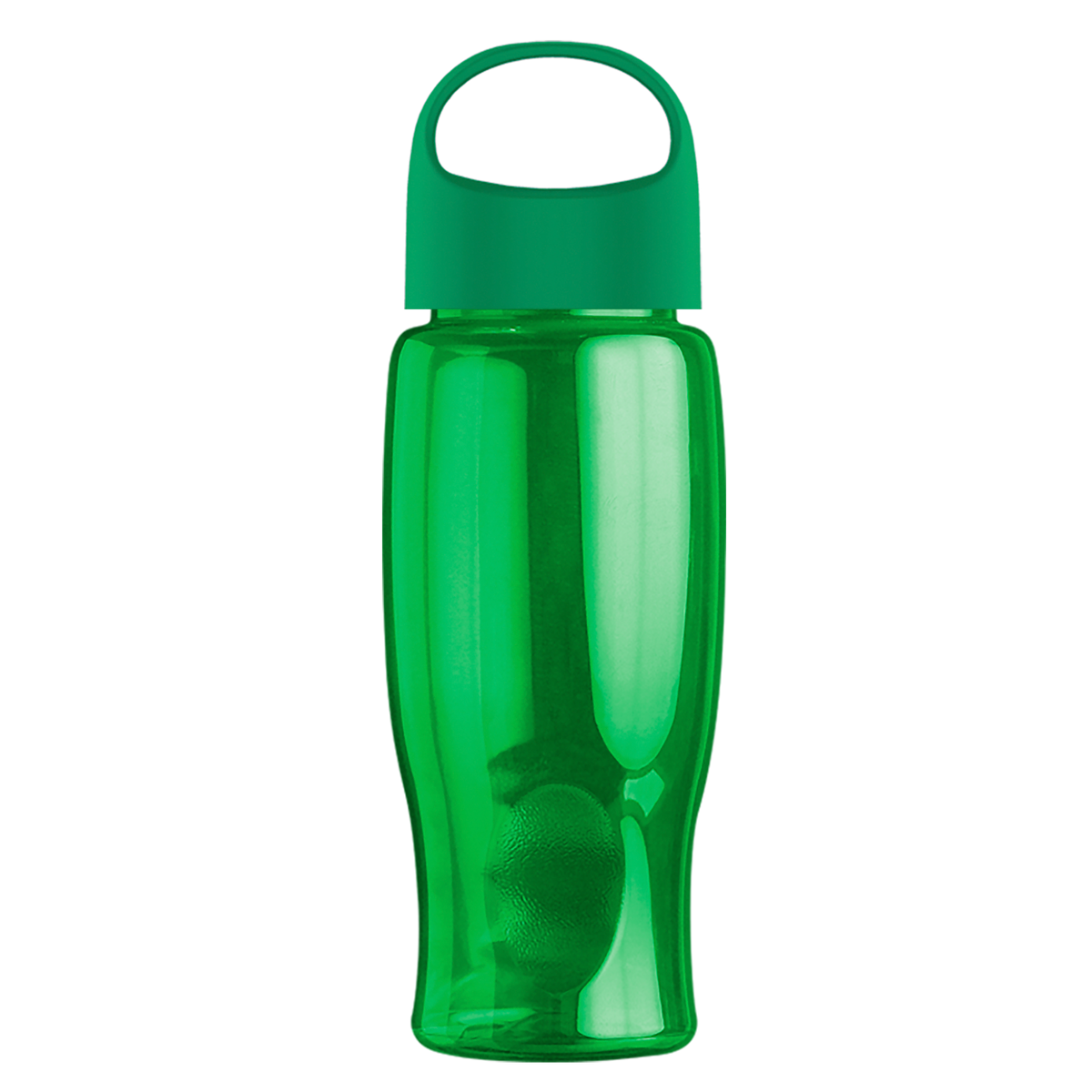 Custom logo Poly+ Bottle with Oval Crest Lid - 27 oz.