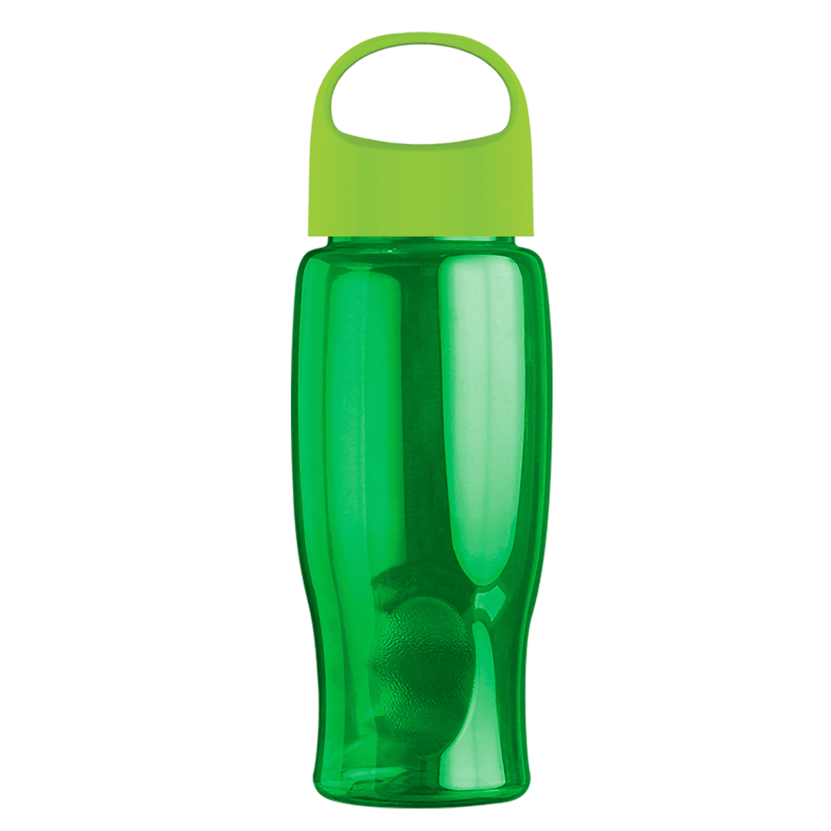 Custom logo Poly+ Bottle with Oval Crest Lid - 27 oz.