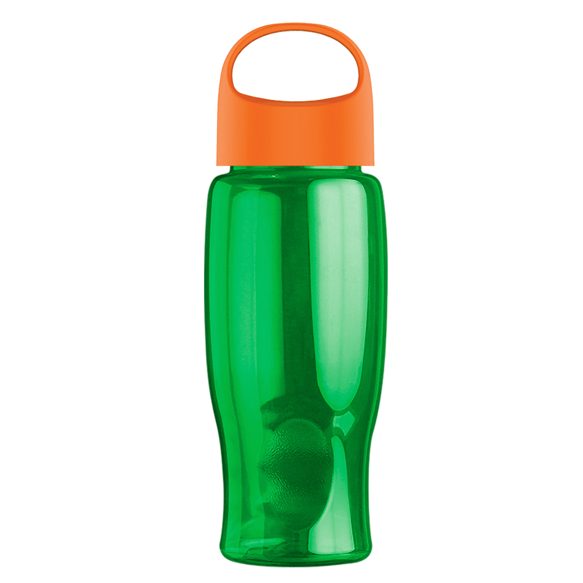 Custom logo Poly+ Bottle with Oval Crest Lid - 27 oz.