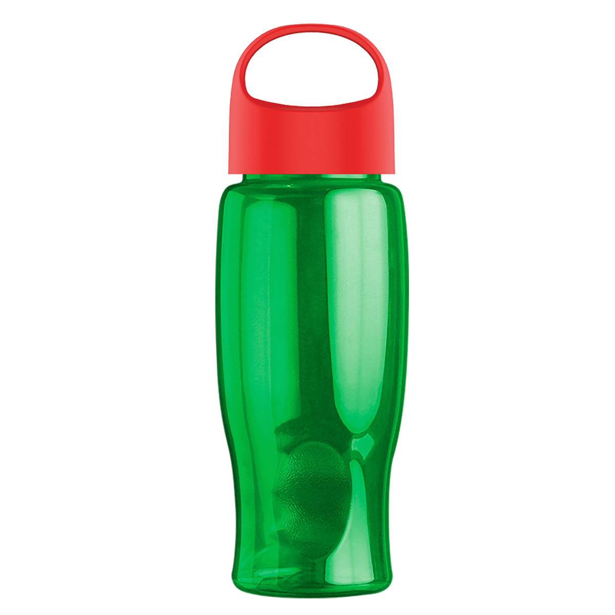 Custom logo Poly+ Bottle with Oval Crest Lid - 27 oz.
