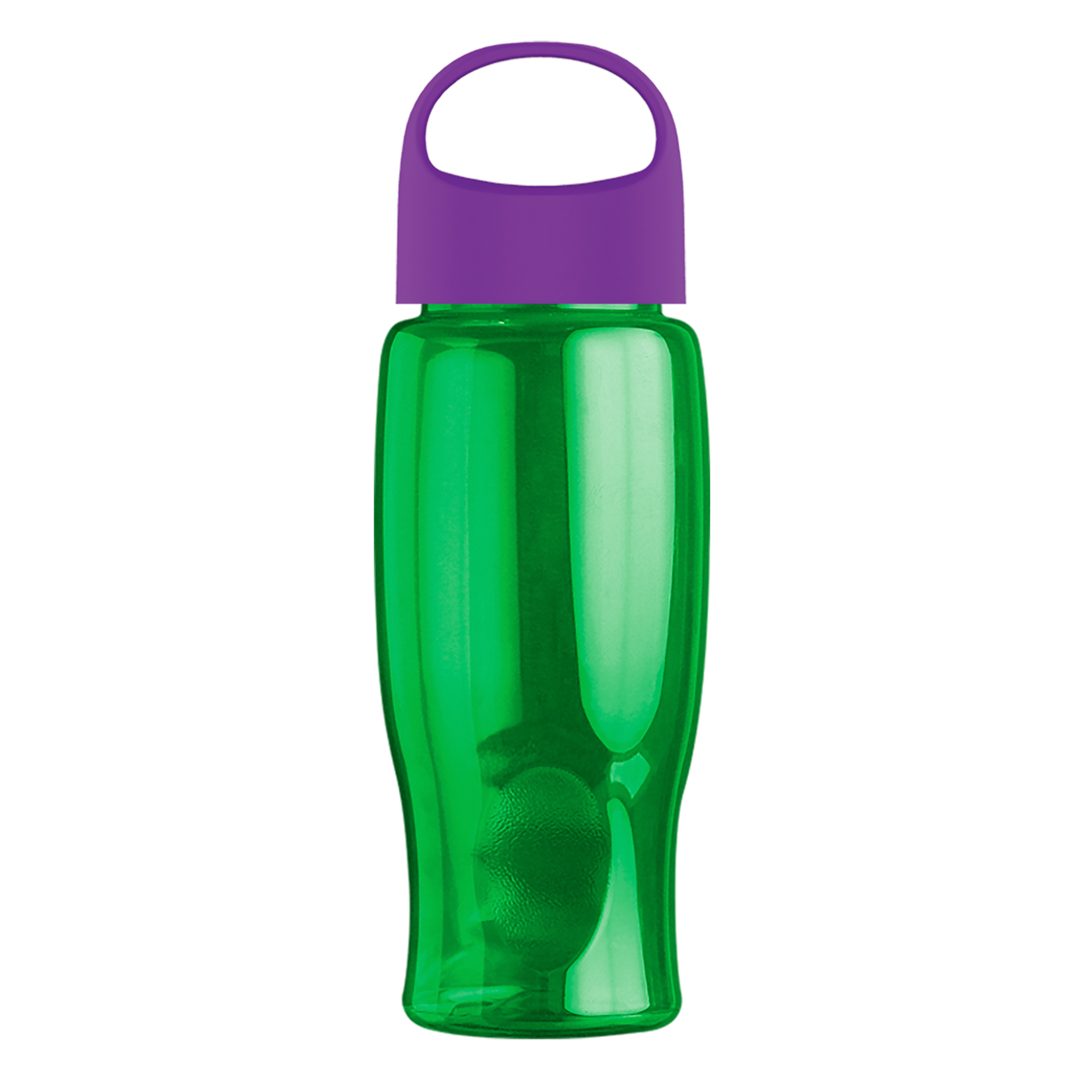 Custom logo Poly+ Bottle with Oval Crest Lid - 27 oz.