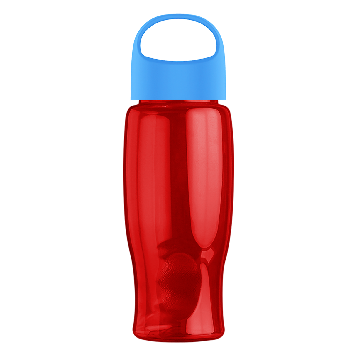 Custom logo Poly+ Bottle with Oval Crest Lid - 27 oz.
