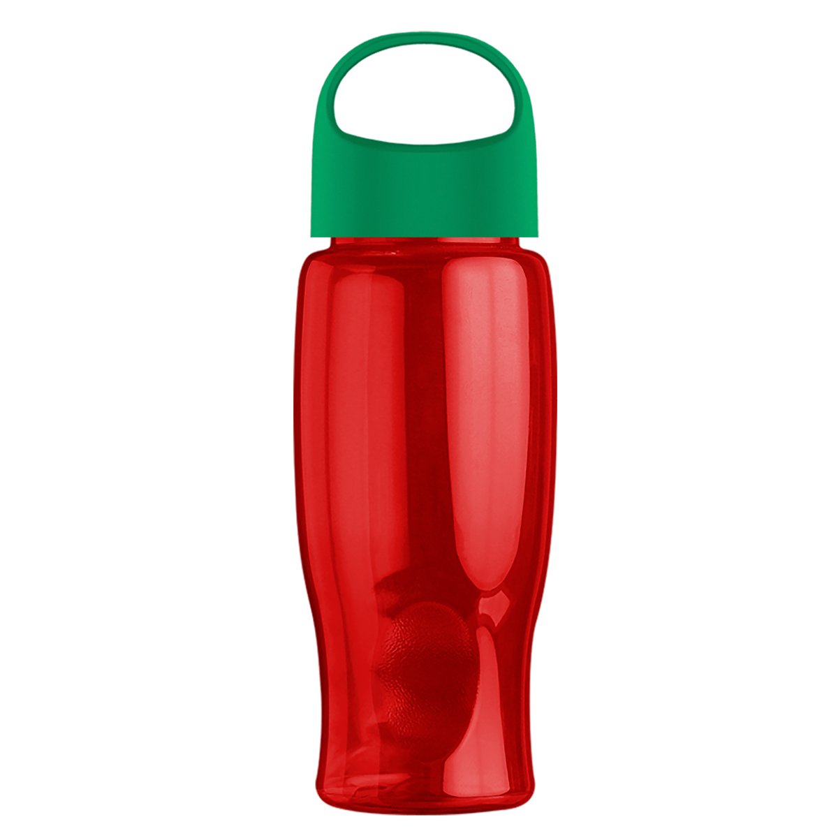 Custom logo Poly+ Bottle with Oval Crest Lid - 27 oz.