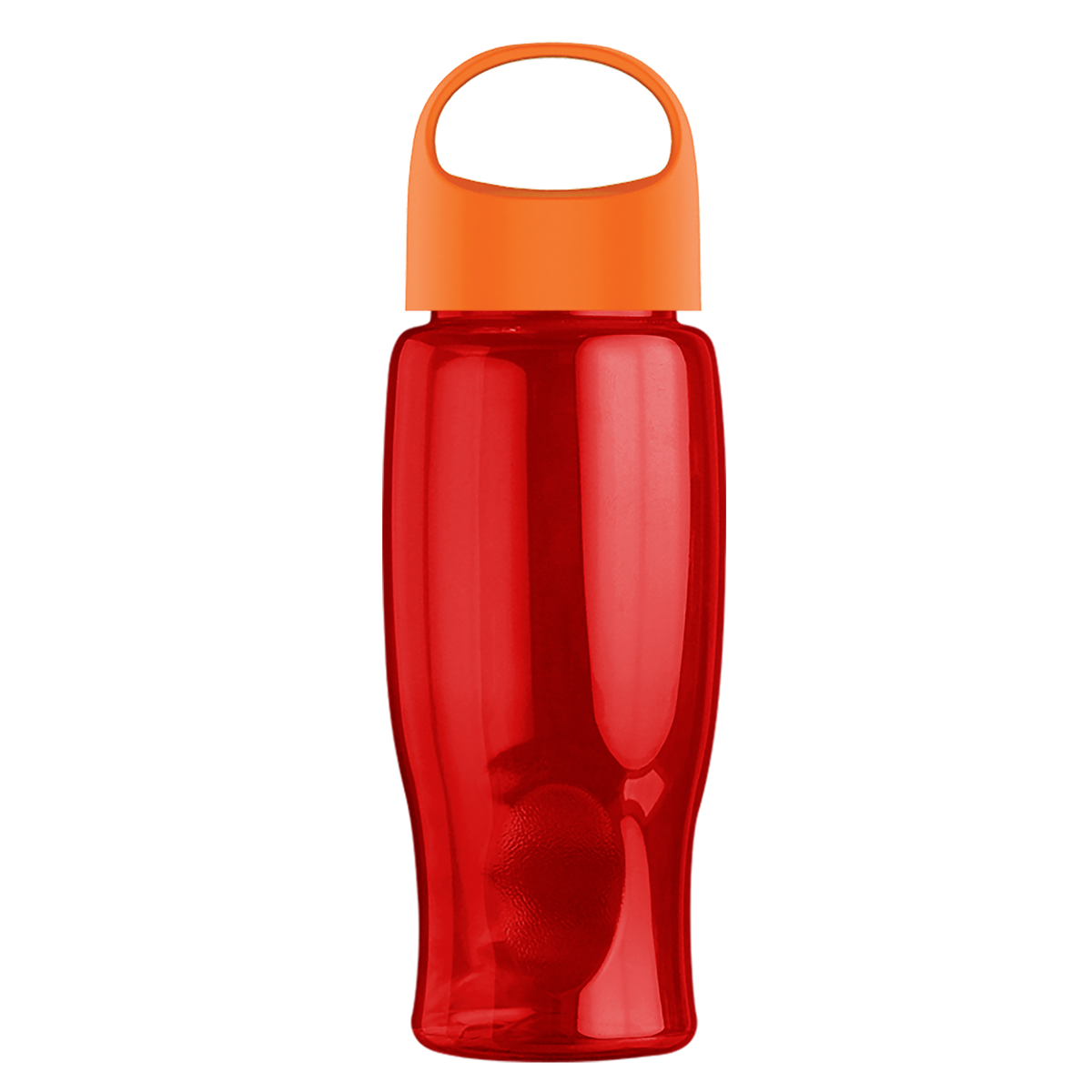 Custom logo Poly+ Bottle with Oval Crest Lid - 27 oz.
