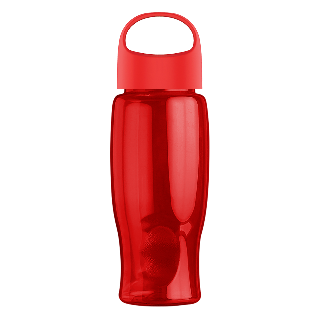 Custom logo Poly+ Bottle with Oval Crest Lid - 27 oz.