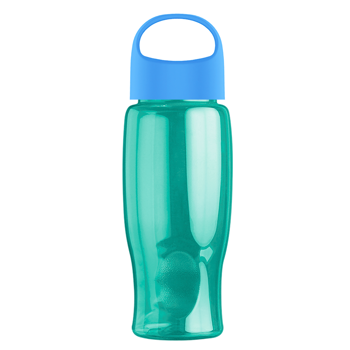 Custom logo Poly+ Bottle with Oval Crest Lid - 27 oz.